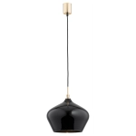 Lampa wisząca z czarnym szklanym kloszem Argon 4278 Irun E27 30cm x 120cm
