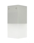 Srebrna zewnętrzna lampa sufitowa SU-MA CB-MAX S AL Cube Max E27 IP44 10cm x 22cm