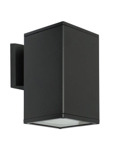Czarna zewnętrzna lampa ścienna SU-MA 8002 BL Adela E27 IP54