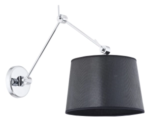 Lampa ścienna kinkiet z abażurem na wysięgniku Argon 3547 E27 50cm czarny 