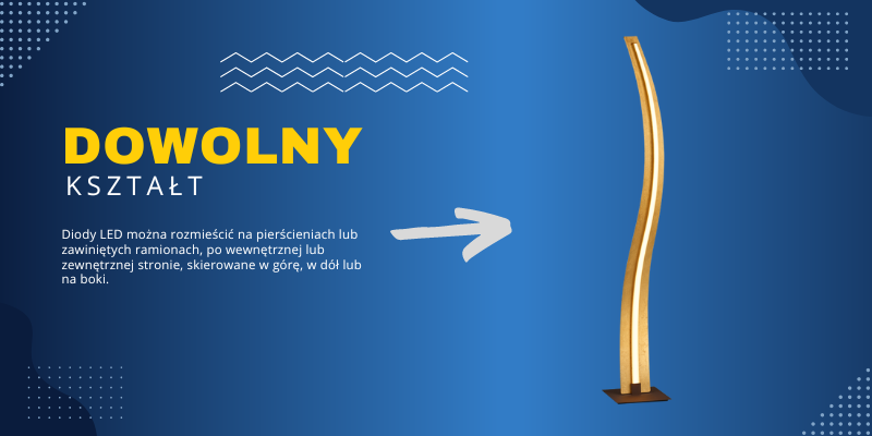 Dowolny kształt lamp LED